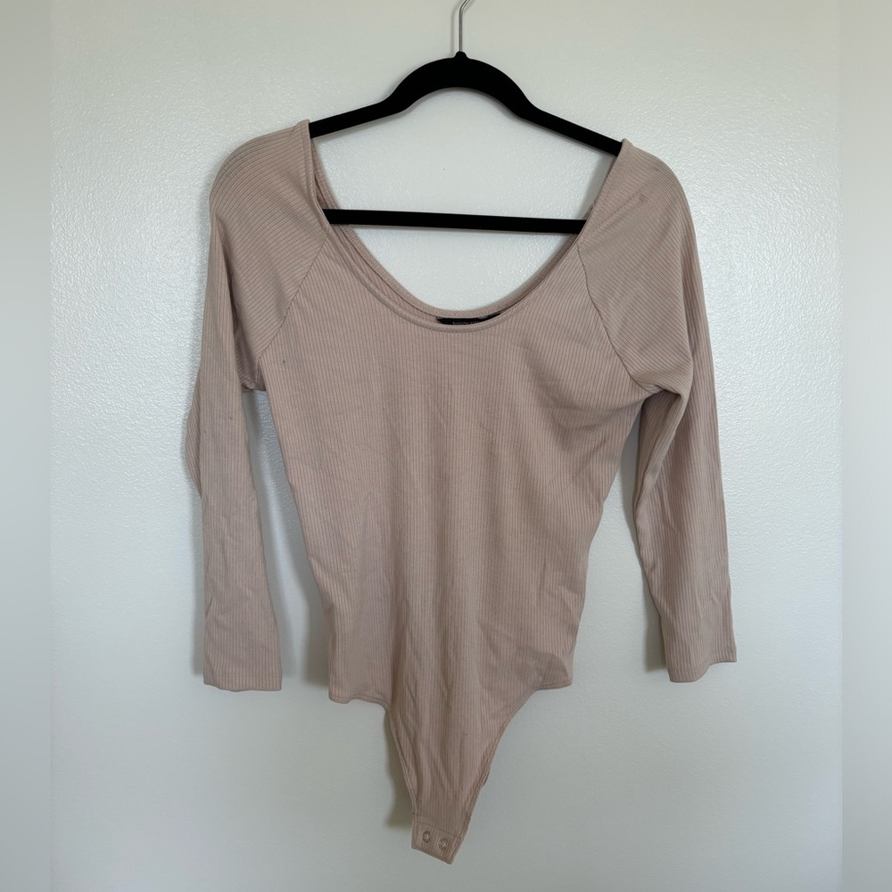 Banana Republic Nude Colored Ribbed Bodysuit - New with Tags